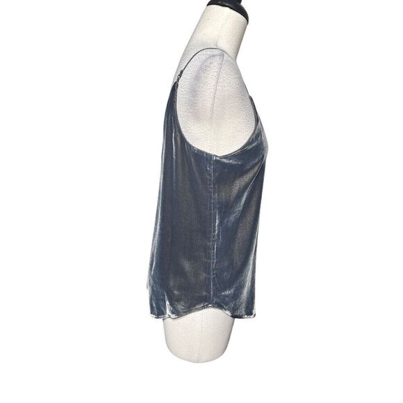 Express NWT Iridescent Grey Velvet Strappy Tank Size XS - Picture 2 of 4